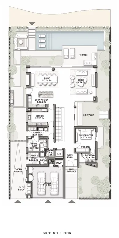 6 bedroom Villa Bluejay - Floor 1